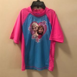 Disney Frozen Size Small Girls Rash guard
